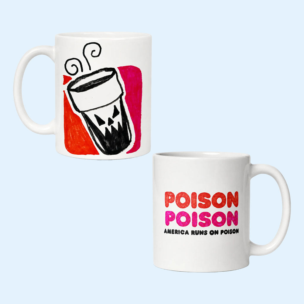 Asspizza Merch 2026 Poison Poison Mug America Runs Of Poison Coffee Cup Dunkin' Parody Merch