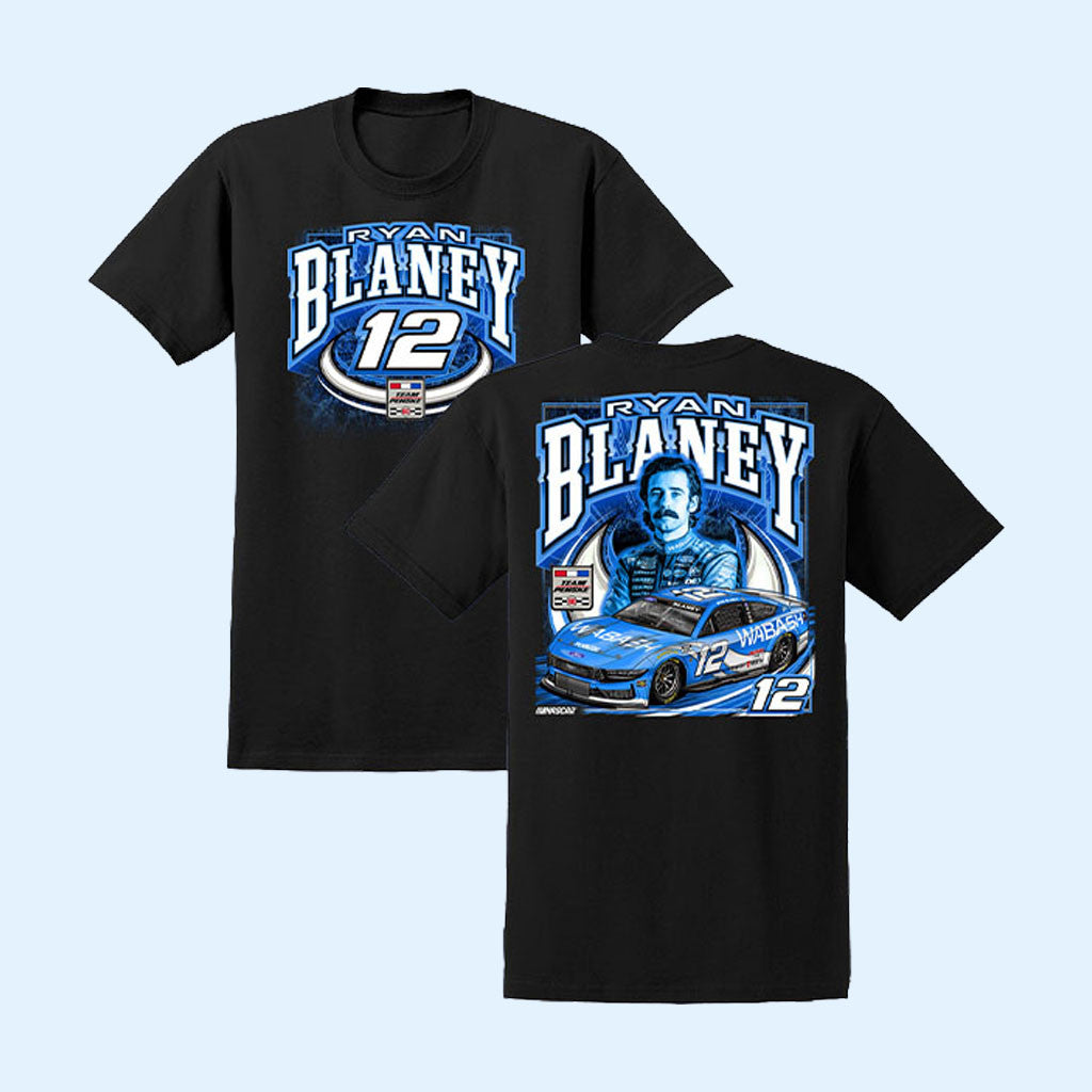 Ryan Blaney Merch 2026 RB Wabash Pocono Throwback T-Shirt NO 12 Shirt Gift For NASCAR Fans