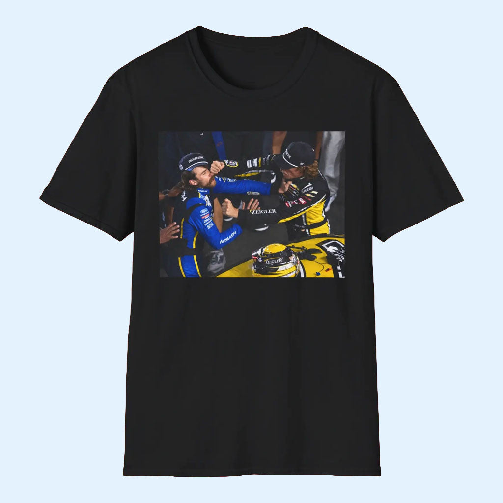 Carson Hocevar Ryan Blaney NASCAR Fight Shirt Bristol Night Race Tee Gifts For NASCAR Fans