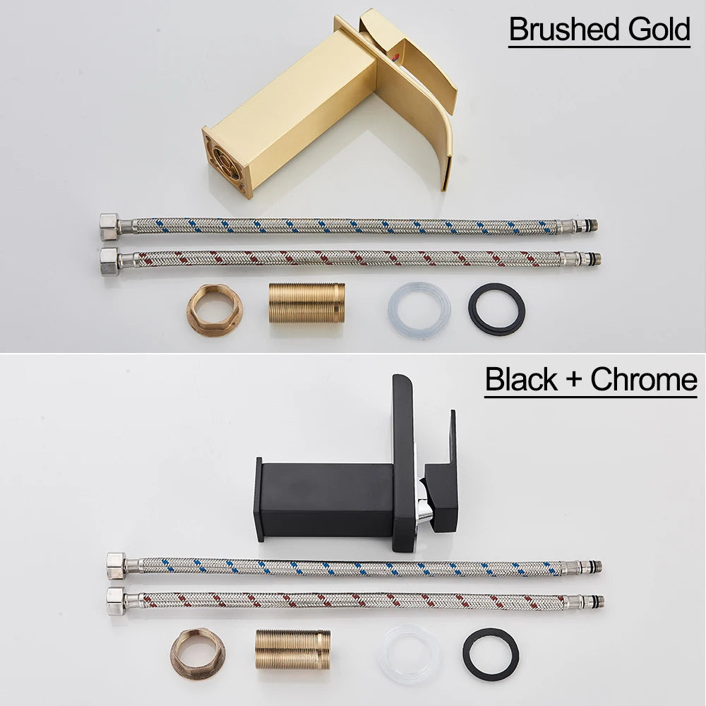 Waterfall Basin Faucet - Modern Single Handle Bathroom