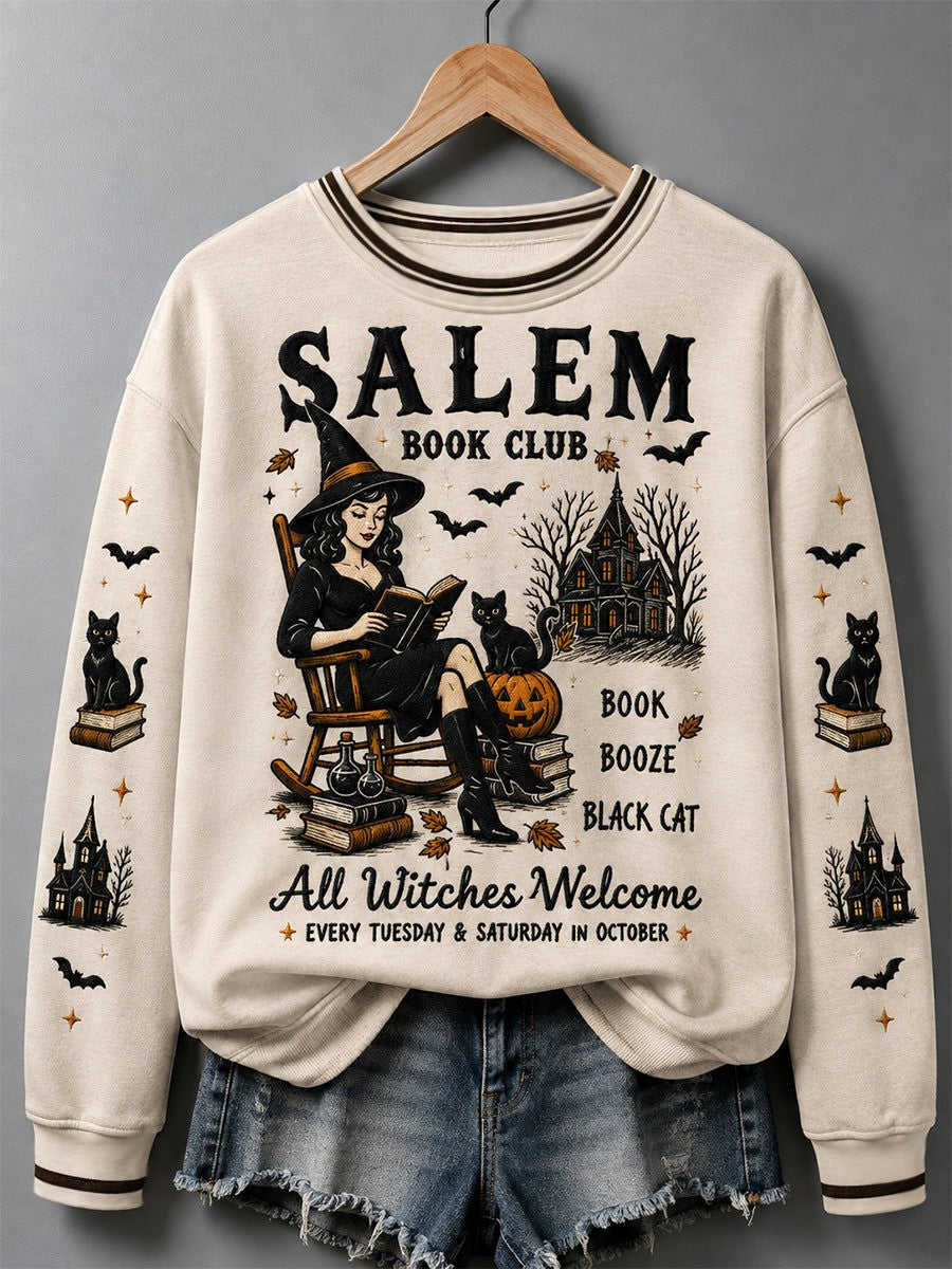 Women's Halloween Salem Book Club Sweatshirt Gift For Women