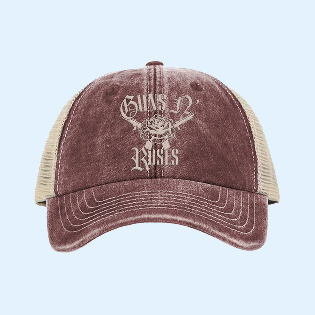 Guns N' Roses Merch 2026 Guns N' Roses Vintage Trucker Hat Gift Ideas For Rock Lovers