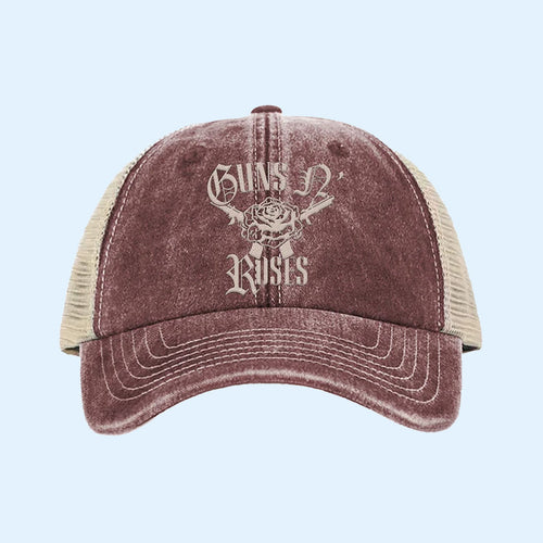 Guns N' Roses Merch 2026 Guns N' Roses Vintage Trucker Hat Gift Ideas For Rock Lovers