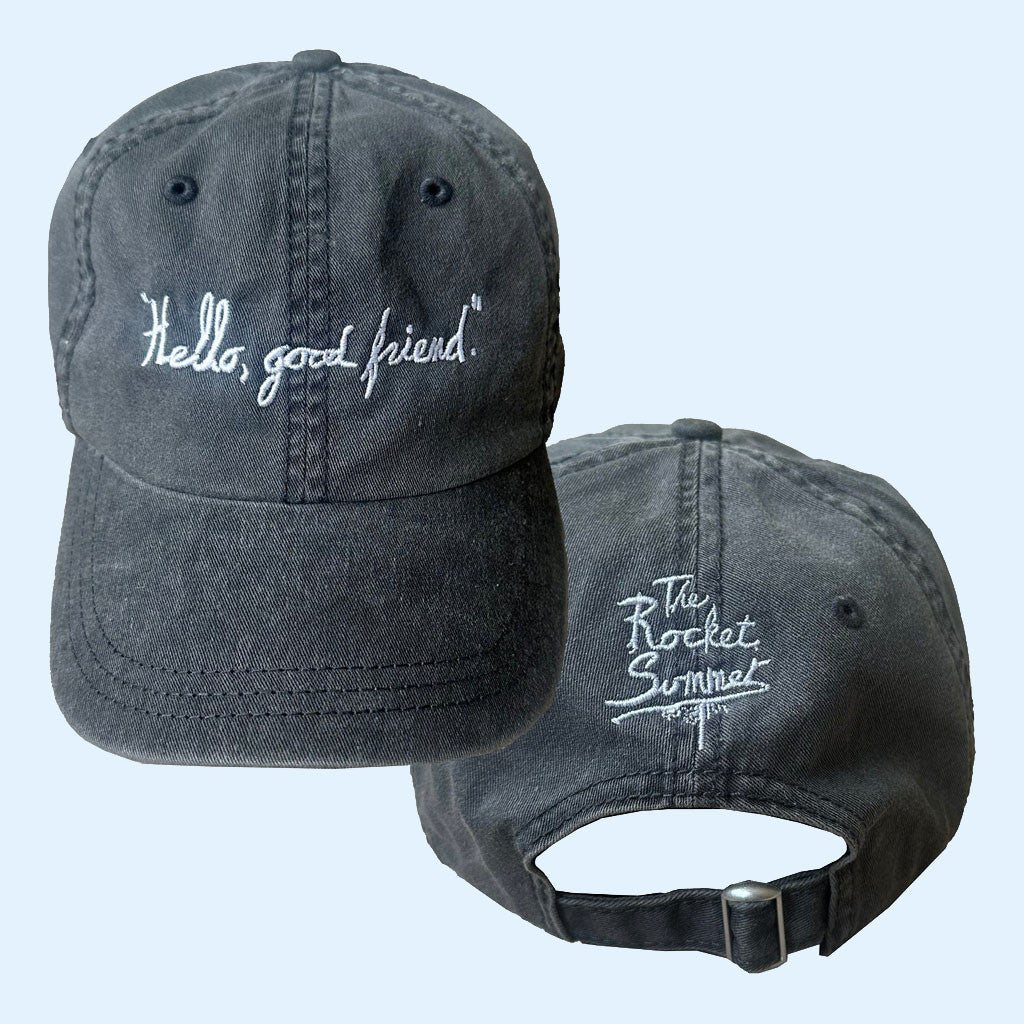 The Rocket Summer Merch 2026 Hello Good Friends Hat Embroidered Presents For Music Lovers