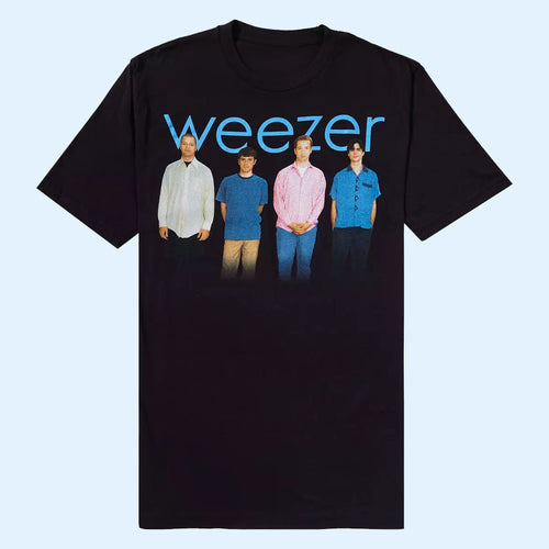 Weezer Merch 2026 Weezer Blue Album Band Photo T-Shirt Gift For Music Lovers