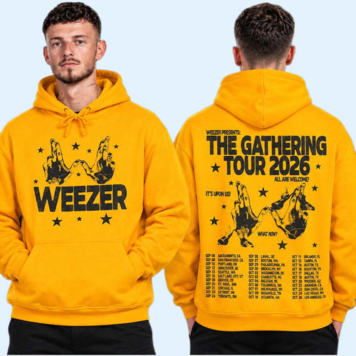 Weezer Merch The Gathering North America Tour 2026 Logo Tour Dates Hoodie Gift For Music Fans