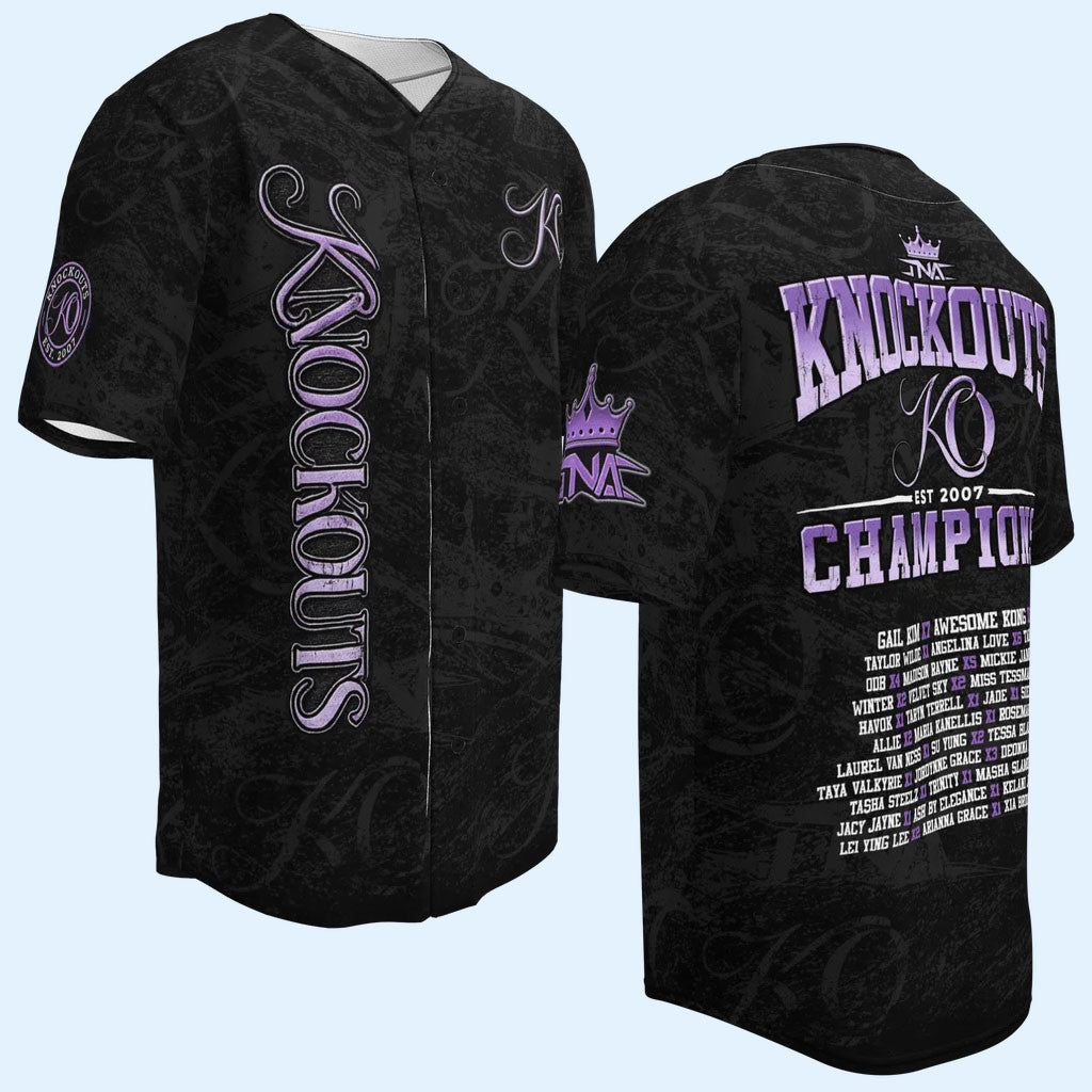 TNA Merch 2026 Knockouts Est 2007 Champion Baseball Jersey Best Gifts For Son