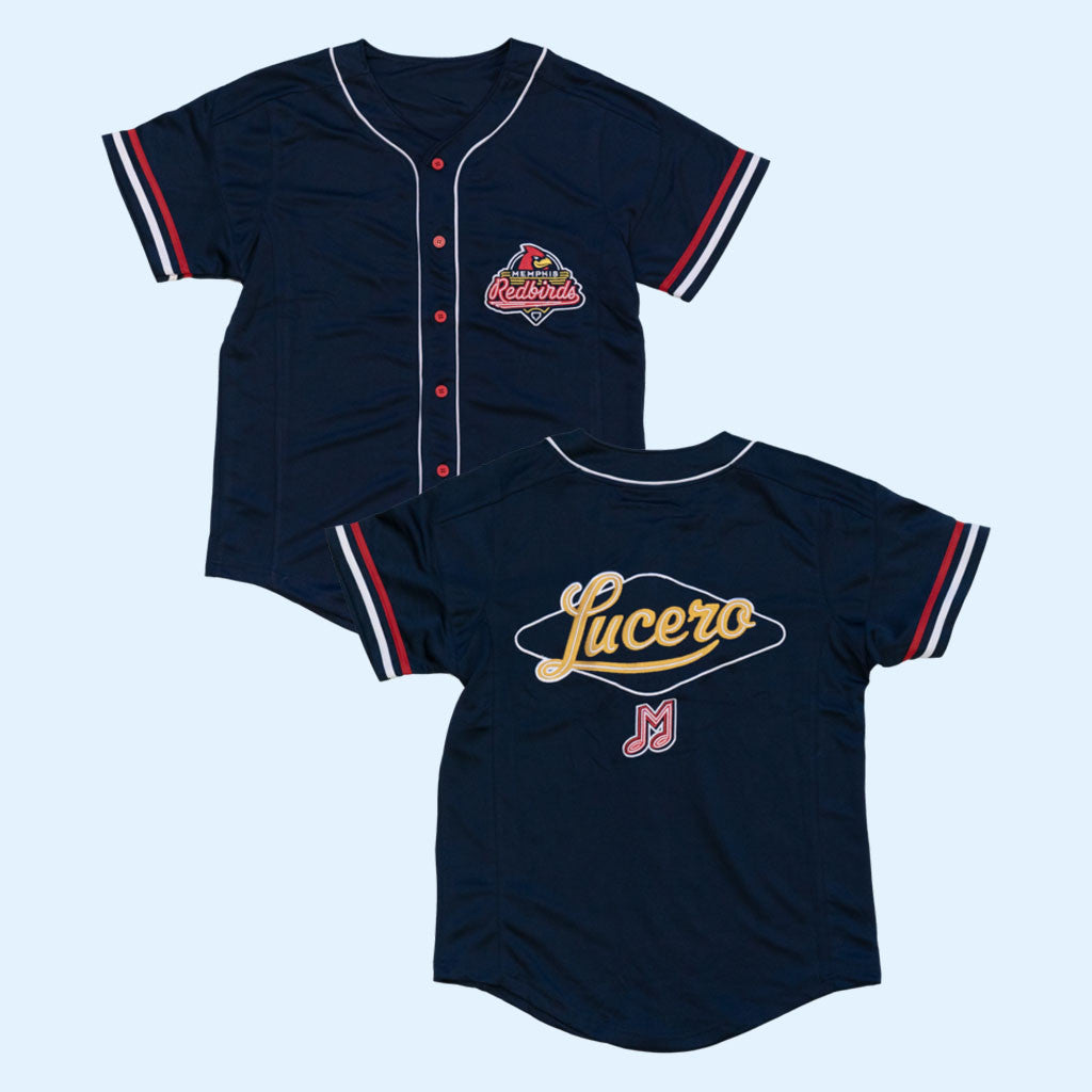 Lucero Merch 2026 Lucero X Memphis Redbirds Baseball Jersey Top Gifts For Music Lovers