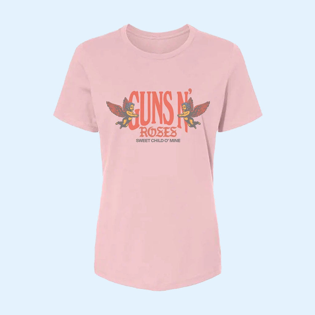 Guns N' Roses Merch 2026 GN'R Sweet Child O' Mine Pink T-Shirt Gift For Rock Music Fans