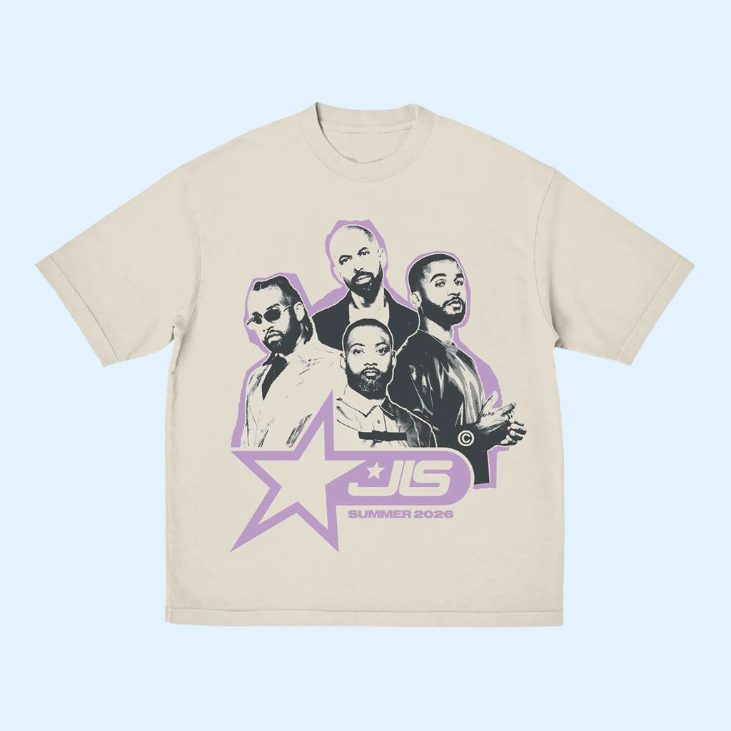 JLS Merch 2026 JLS Star Logo Summer T-Shirt Present For British Boy Band Fans