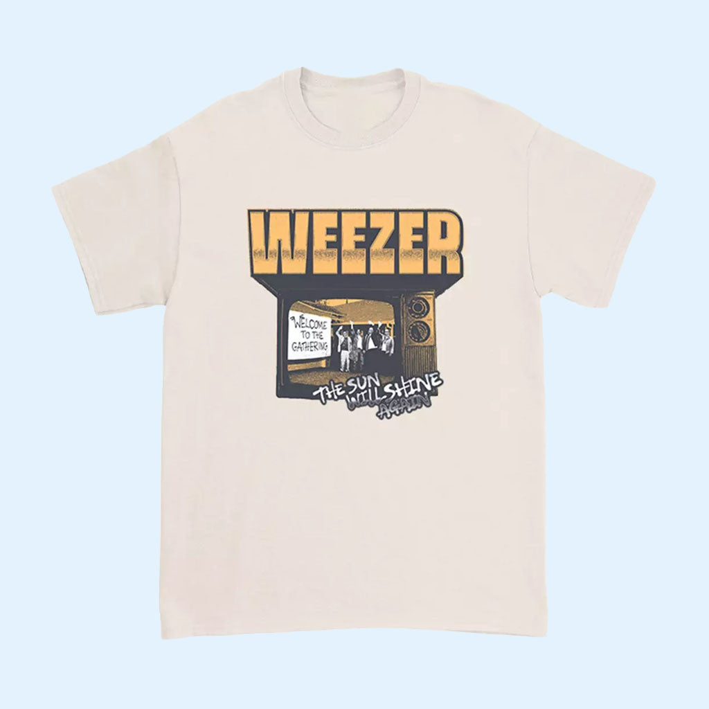 Weezer Merch 2026 Weezer Sun Shine Again T-Shirt Cool Gifts For Rock Lovers
