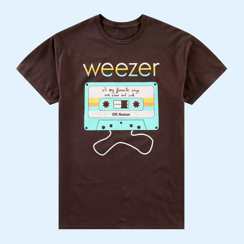 Weezer Merch 2026 Weezer Favorite Songs Cassette T-Shirt Best Gifts For Music Lovers