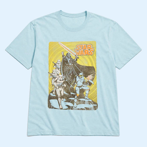 Heroes Villains Merch 2026 Vader And Troopers Vintage T-Shirt Star Wars Merch Gift For Fans