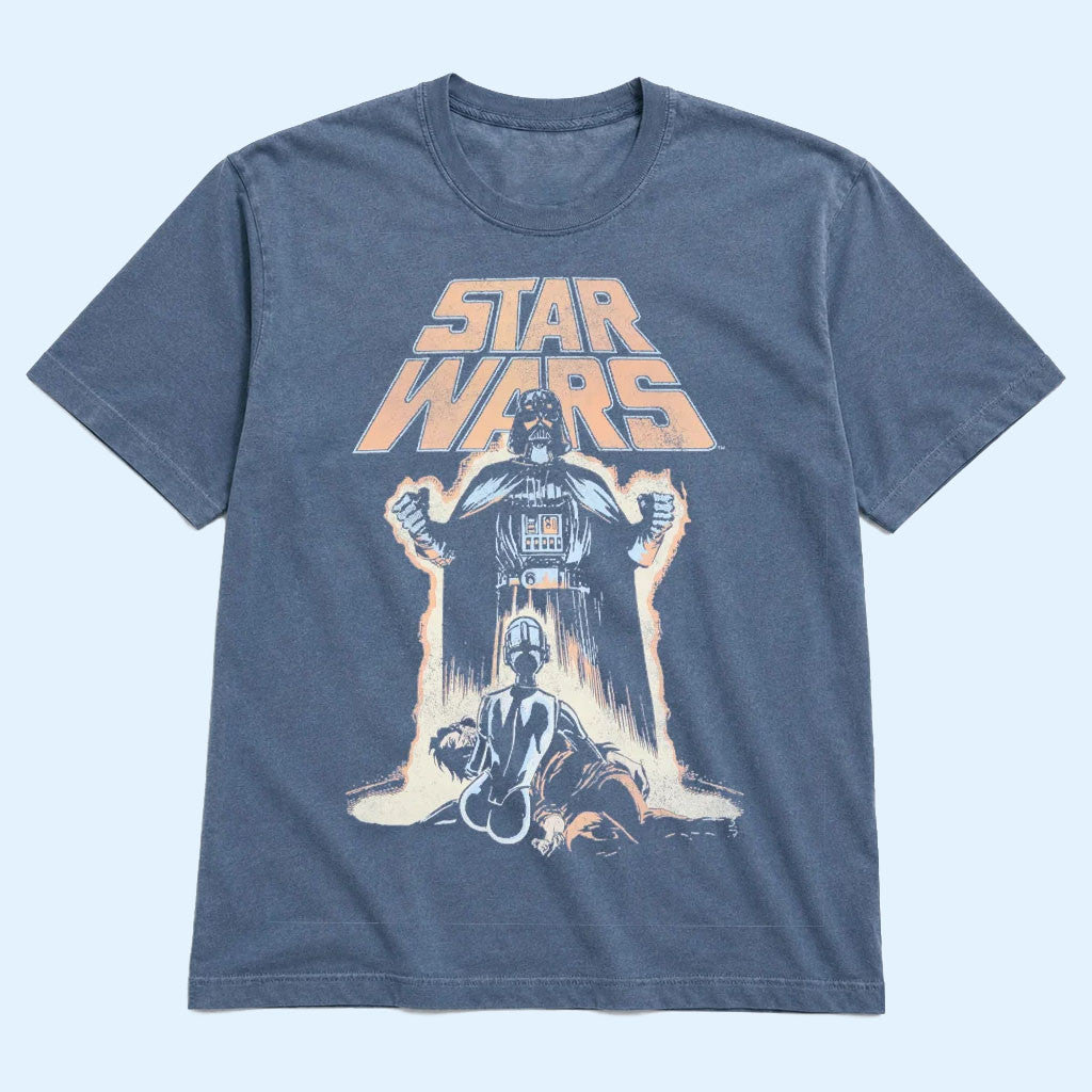 Heroes Villains Merch 2026 Vader And Ellie Vintage T-Shirt Star Wars Merch Gift For Movie Fans