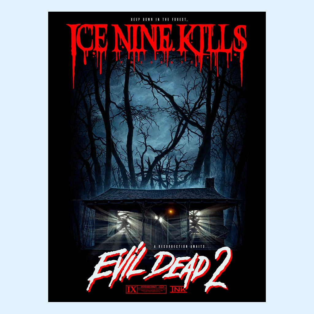 Ice Nine Kills Merch 2026 Resurrection Awaits Poster INK X Evil Dead 2 Merch Wall Decor