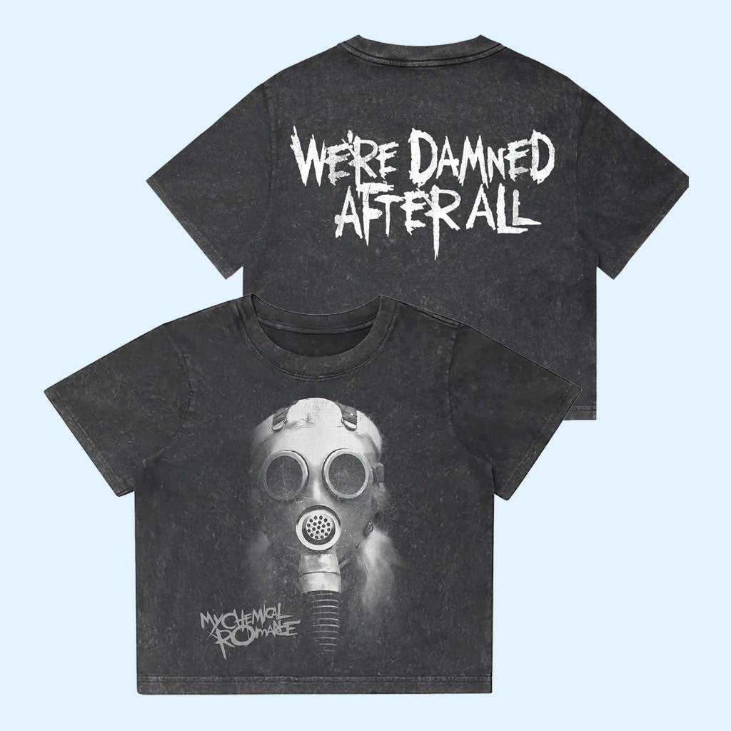 My Chemical Romance Merch 2026 Mother War Crop Top We're Damned After All T-Shirt Women's