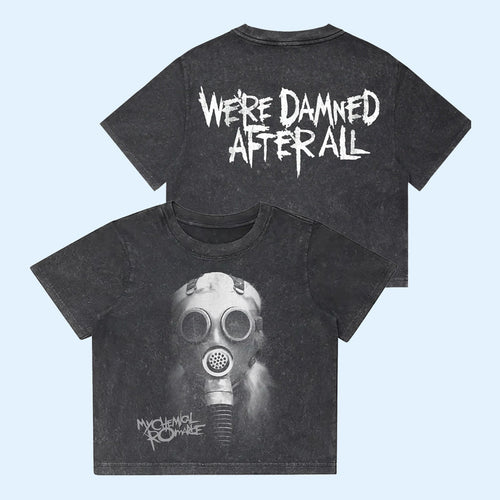 My Chemical Romance Merch 2026 Mother War Crop Top We're Damned After All T-Shirt Women's