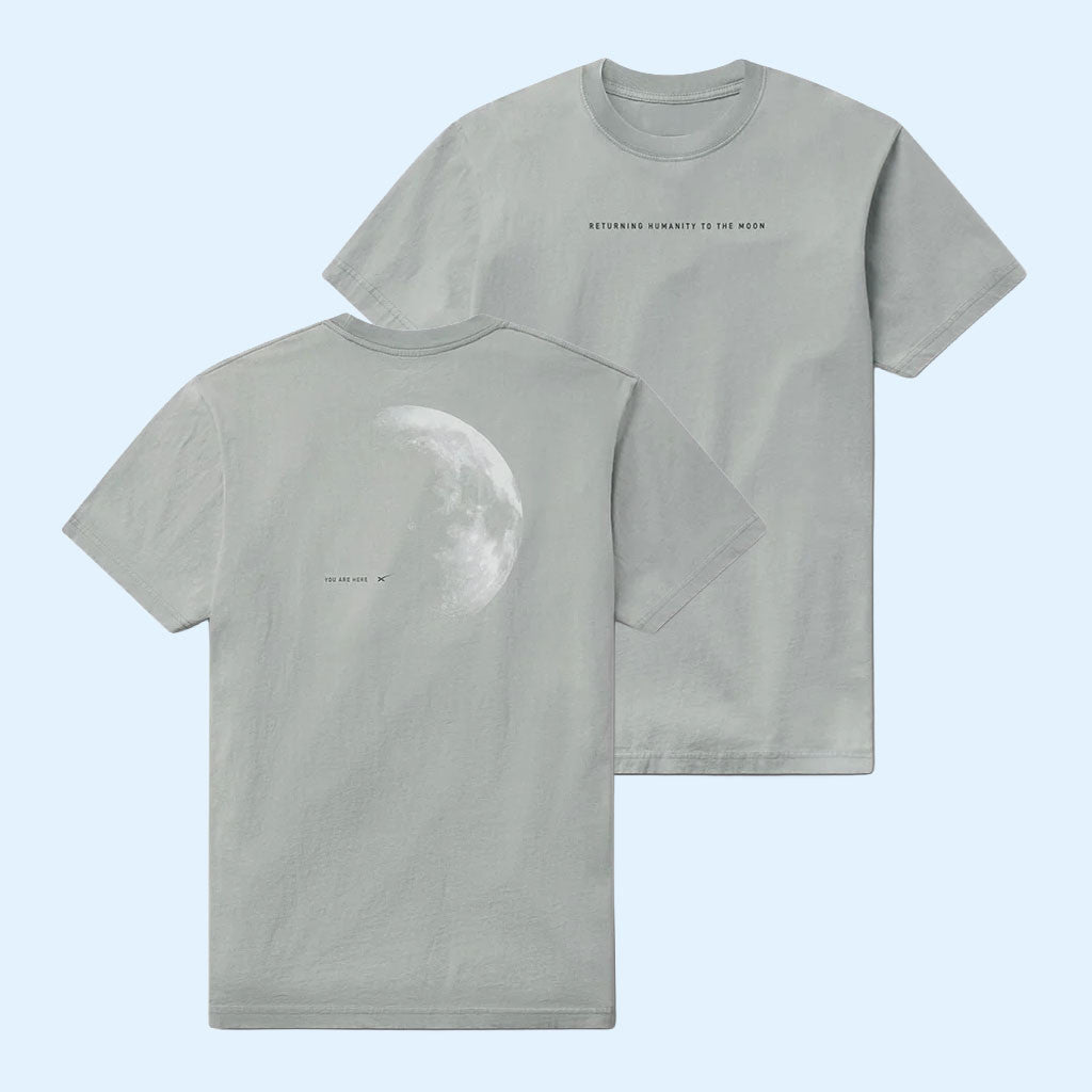 SpaceX Merch 2026 You Are Here Moon T-Shirt Astronomy Shirt Gift Ideas For Friends