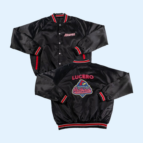 Lucero Merch 2026 Lucero X Memphis Redbirds Varsity Jacket Music Lover Gifts For Him