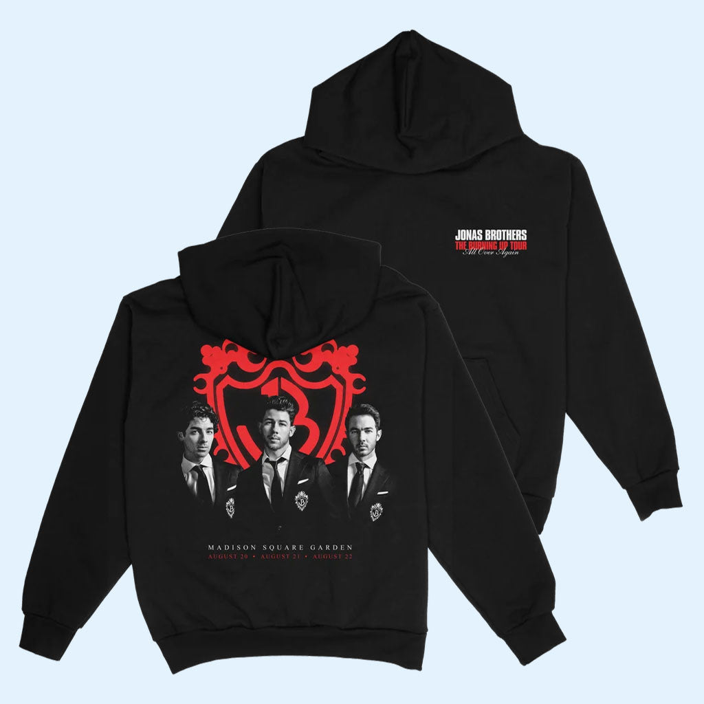Jonas Brothers Merch 2026 MSG Burning Up Tour Hoodie Presents For Music Lovers