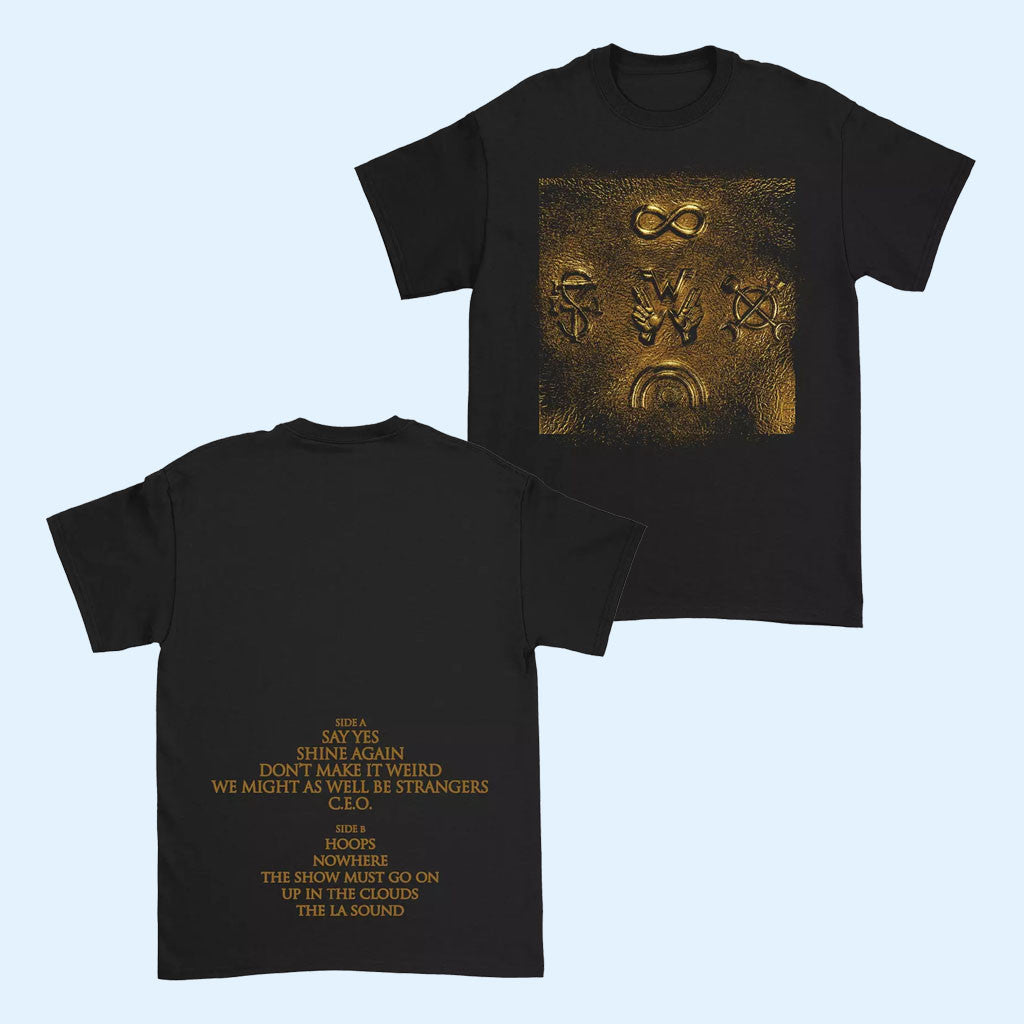 Weezer Merch 2026 Weezer Gold Album T-Shirt Gift Ideas For Rock Band Fans