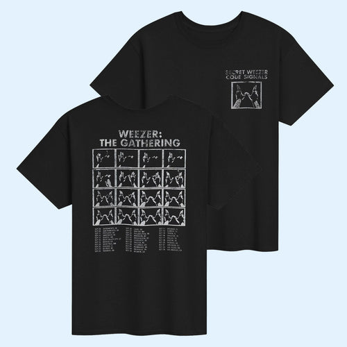 Weezer Merch 2026 Secret Code Weezer Signals Tour Dates T-Shirt The Gathering Shirt Fan Gifts