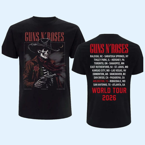 Guns N' Roses Merch GNR Arlington T-Shirt Globe Life Field Arlington TX Sep 9 2026 Concert Shirt
