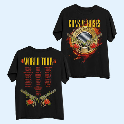 Guns N' Roses Merch 2026 World Tour 2026 Admat T-Shirt Tour Dates Shirt Gift For Band Fans