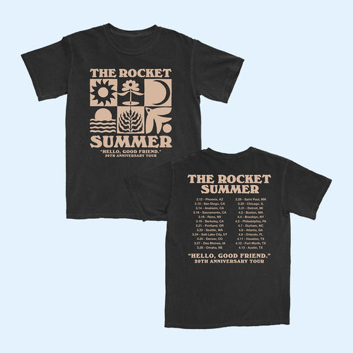 The Rocket Summer Merch 2026 Hello Good Friends 20th Anniversary Tour T-Shirt Gifts For Fans