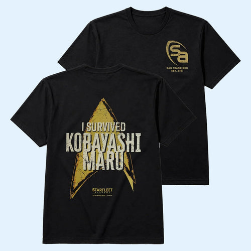 Heroes Villains Merch 2026 I Survived Kobayashi Maru T-Shirt Star Trek Starfleet Academy Tee