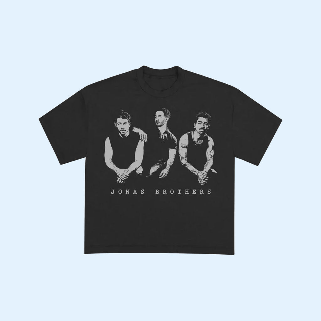 Jonas Brothers Merch 2026 Photo Vintage Black T-Shirt Jonas Brothers Band Shirt Fan Gfits