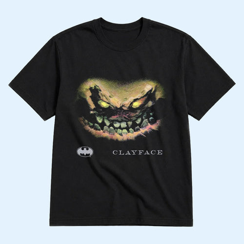 Heroes Villains Merch 2026 Clayface Crooked Smile T-Shirt DC Comics Fan Gifts For Brothers