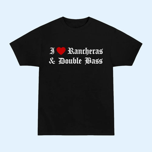 Art Cruz Merch 2026 I Love Rancheras And Double Bass T-Shirt Gift For Music Lovers
