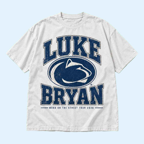 Luke Bryan Merch 2026 LB X Penn State Nittany Lions T-Shirt Luke Bryan Word On The Street Tour