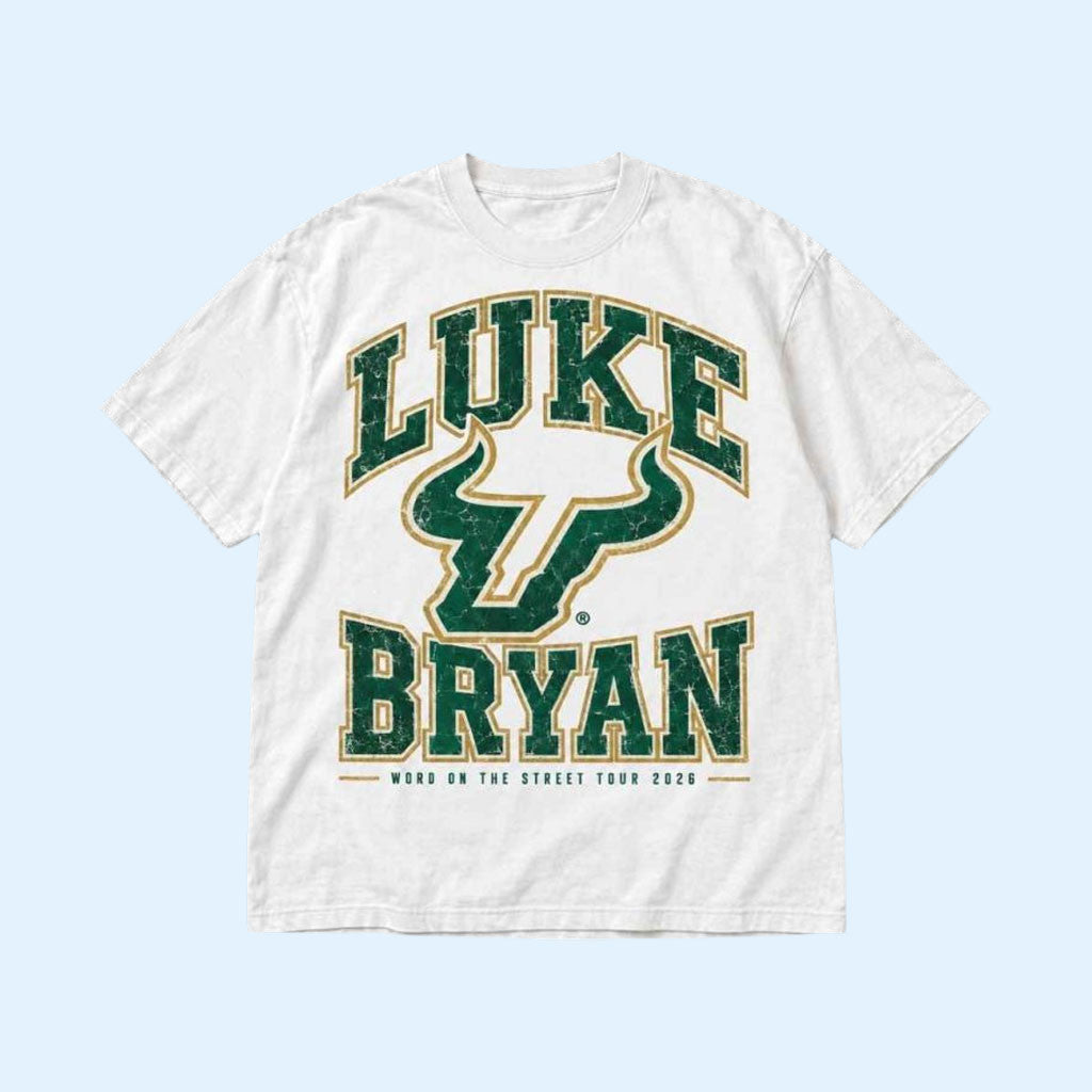 Luke Bryan Merch 2026 LB Word On The Street Tour At Midflorida T-Shirt South Florida Bulls Merch