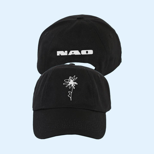 NAO Merch 2026 Nao Sunflower Black Hat Embroidered Music Themed Gifts