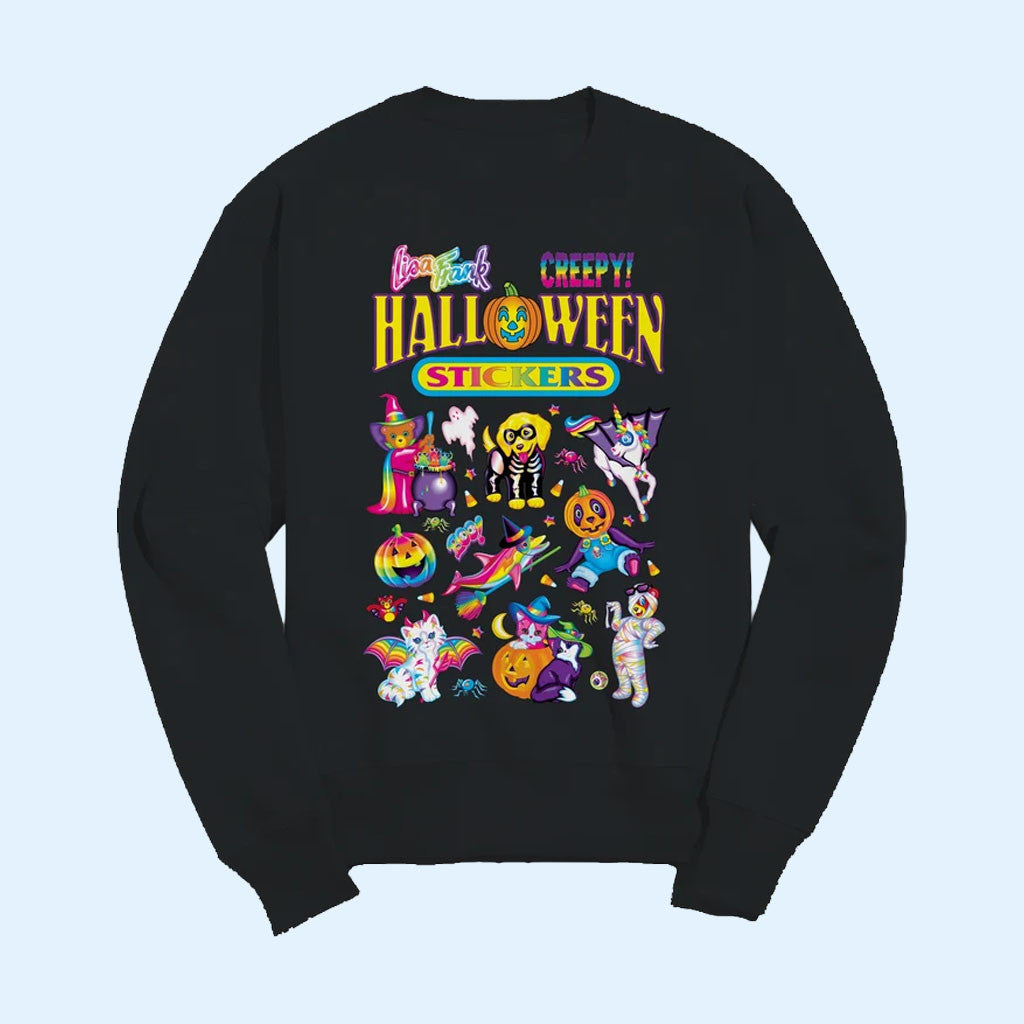 Lisa Frank Merch 2026 Trick Or Stickers Crewneck Sweatshirt Gift For Halloween