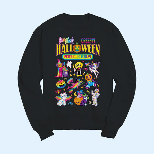 Lisa Frank Merch 2026 Trick Or Stickers Crewneck Sweatshirt Gift For Halloween