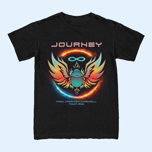 Journey Music Merch 2026 Eternal Flame Final Frontier Tour T-Shirt Gifts For Music Lovers
