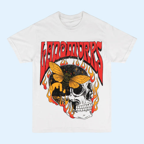 Landmvrks Merch 2026 Skull White T-Shirt Landmvrks Shirt Gift For Band Fans