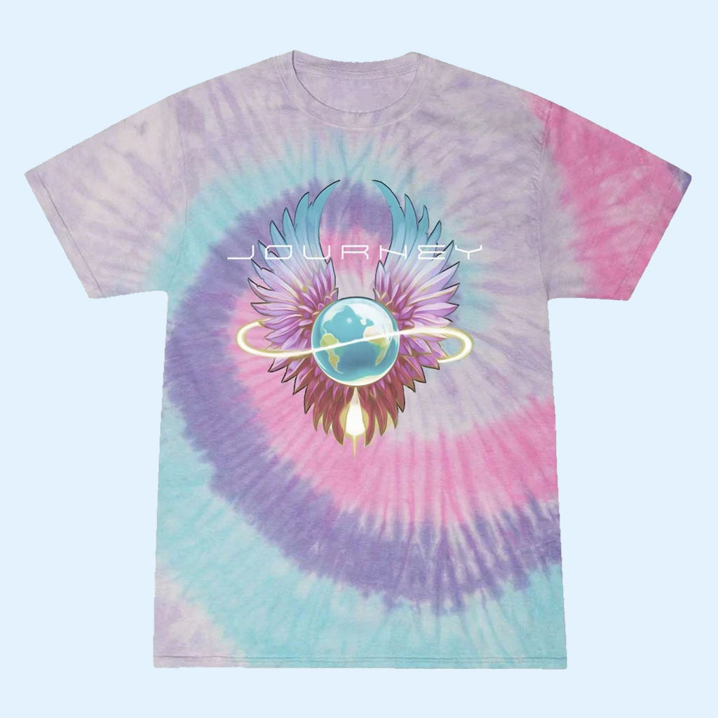 Journey Music Merch 2026 Infinity Wings Tie Dye T-Shirt Good Gift Ideas For Music Lovers
