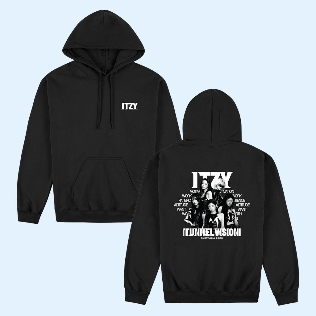 Itzy Merch 2026 Tunnel Vision Australia Hoodie Itzy Tour Merch Gift For Kpop Fans