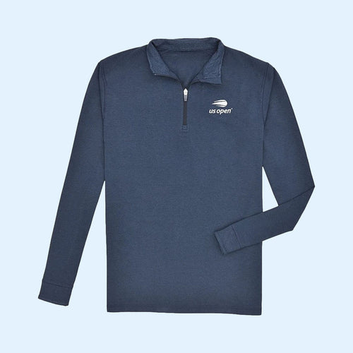US Open Merch 2026 US Open TASC Carrollton Quarter Zip Shirt Navy Gift Ideas For Tennis Fans