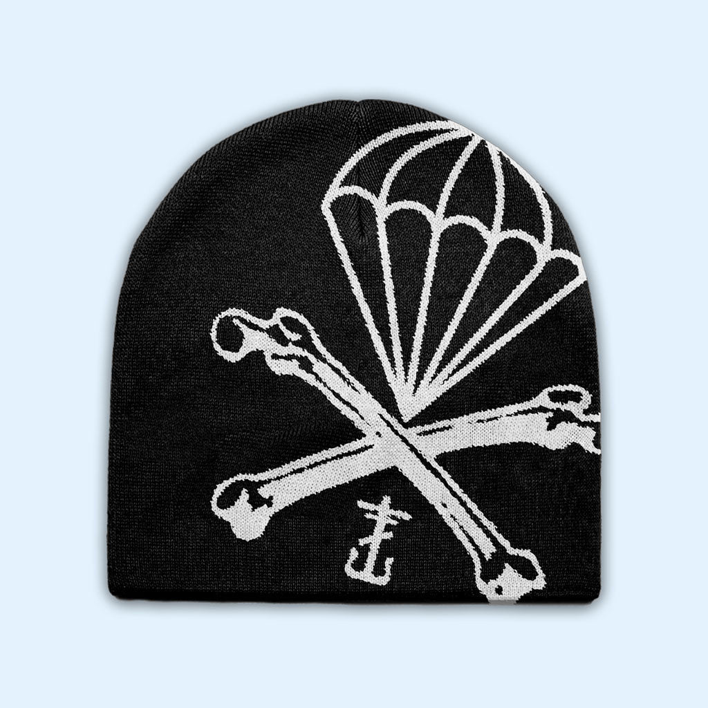 Frank Iero Merch 2026 Parachute Skully Beanie Black Gifts For Music Fans