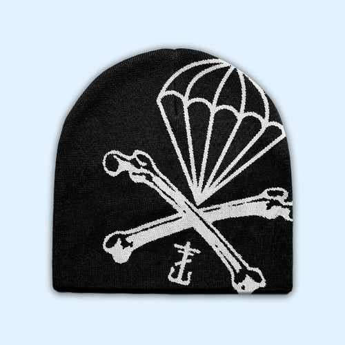 Frank Iero Merch 2026 Parachute Skully Beanie Black Gifts For Music Fans