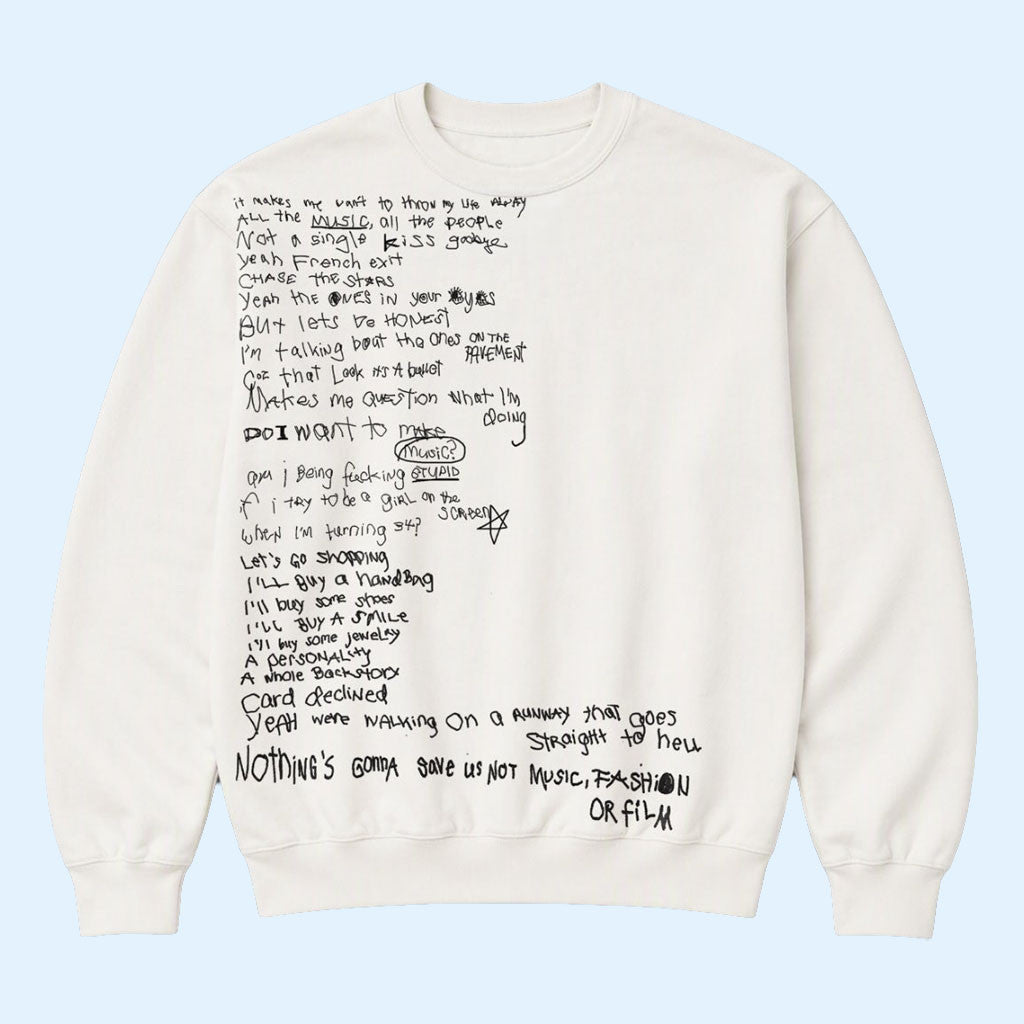 Charli XCX Merch 2026 Lyric Crewneck Sweatshirt Presents For Music Lovers