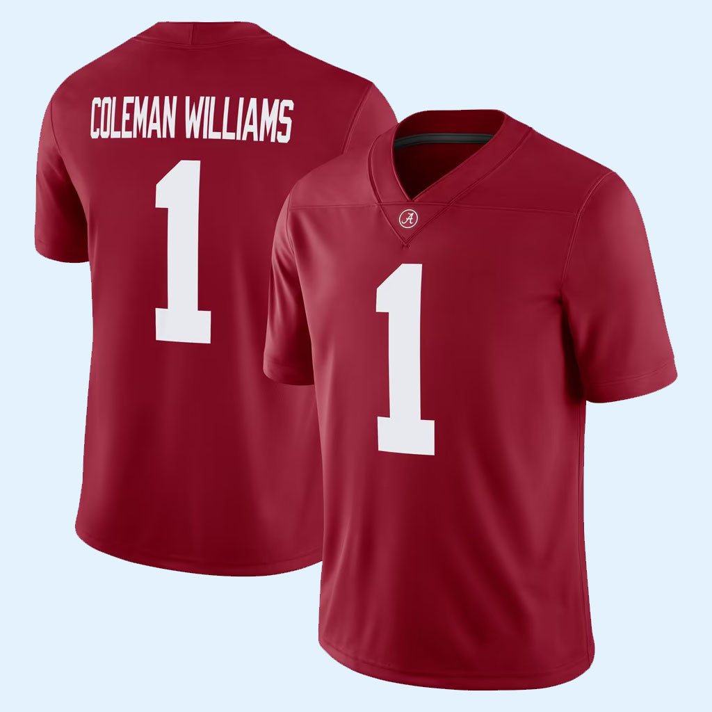 Ryan Coleman-Williams Jersey Shirt Alabama Crimson Tide Merch 2026 #1 Home Game Jersey
