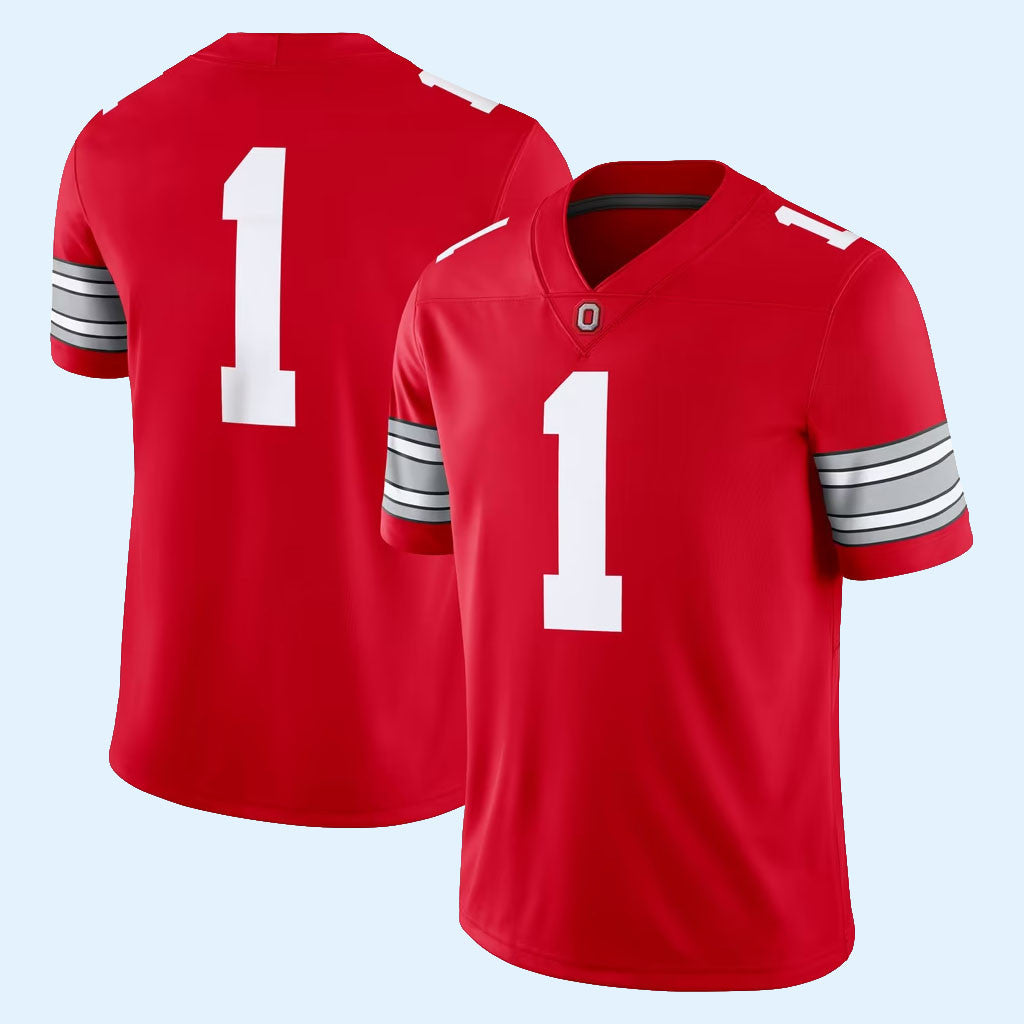 Ohio State Football Merch #1 Ohio State Buckeyes Home Game Football Jersey Gift For Game Day