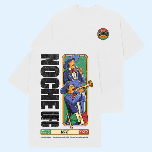 Noche UFC Merch 2026 White Noche UFC Musica Campaign T-Shirt Gift Ideas For Mexican