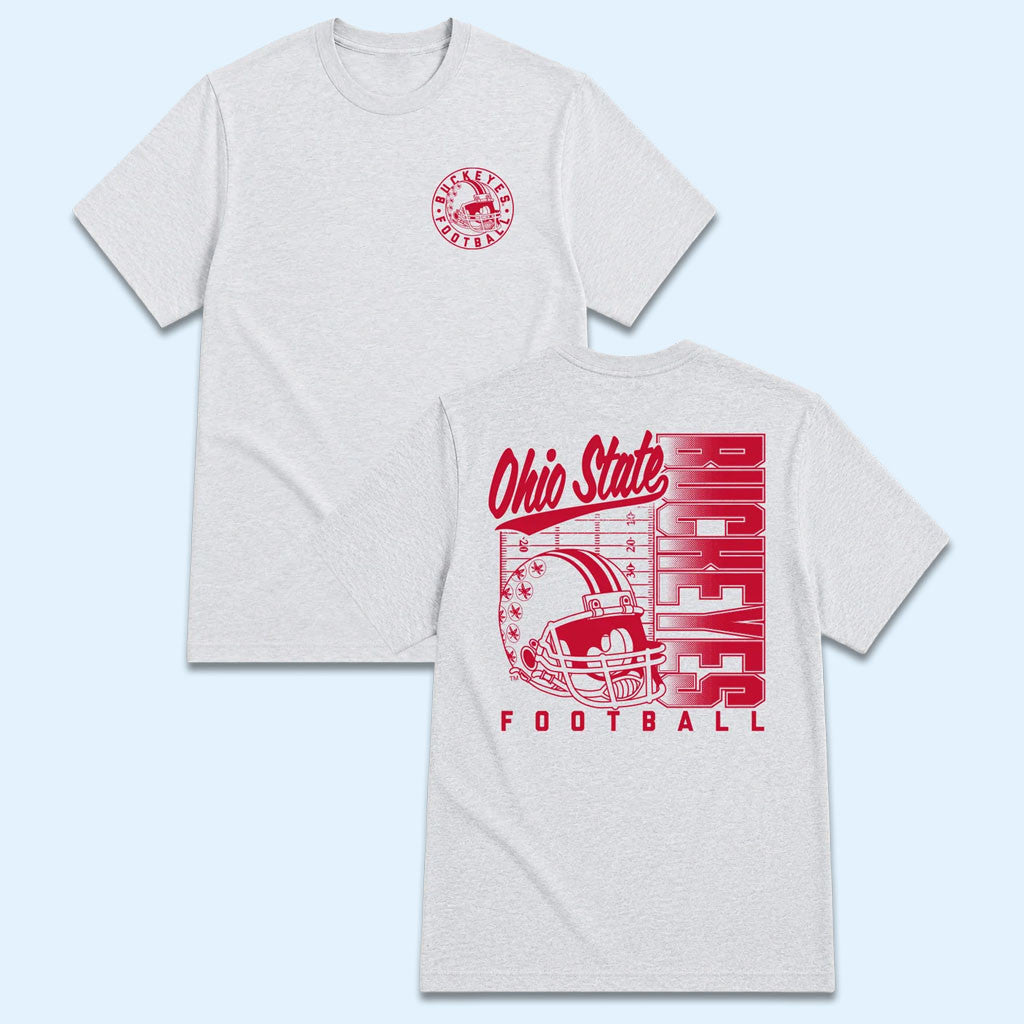 Ohio State Football Merch 2026 Ohio State Buckeyes Stacked Helmet T-Shirt Football Fan Gifts